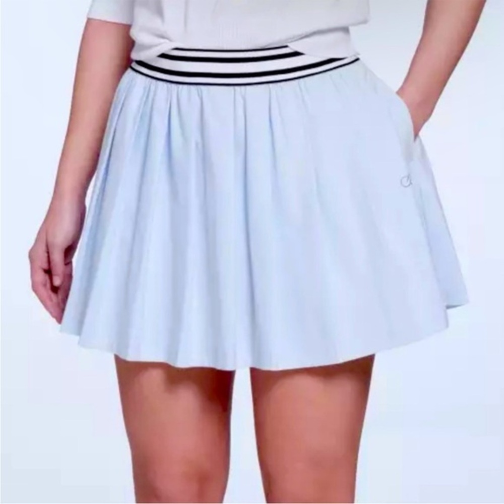 Calia Light Blue Pleated Golf Skirt with Built in Shorts